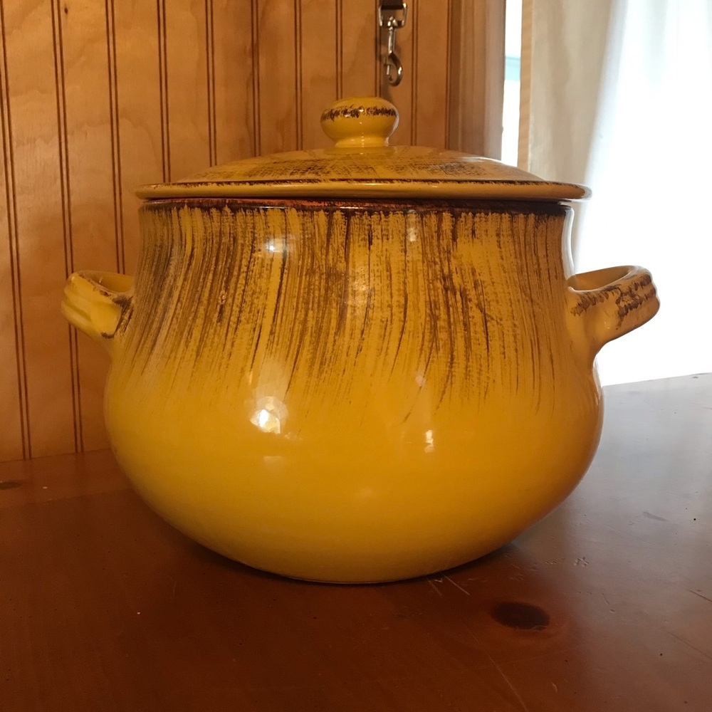 De Silva NWT yellow crock terracotta